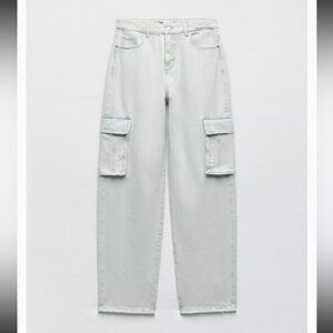 Mid rise balloon cargo jeans